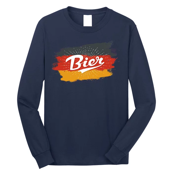 Bier German Flag Oktoberfest Long Sleeve Shirt