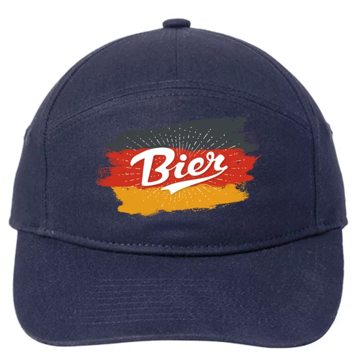 Bier German Flag Oktoberfest 7-Panel Snapback Hat