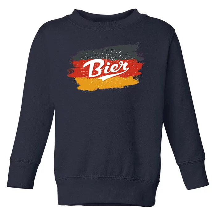 Bier German Flag Oktoberfest Toddler Sweatshirt