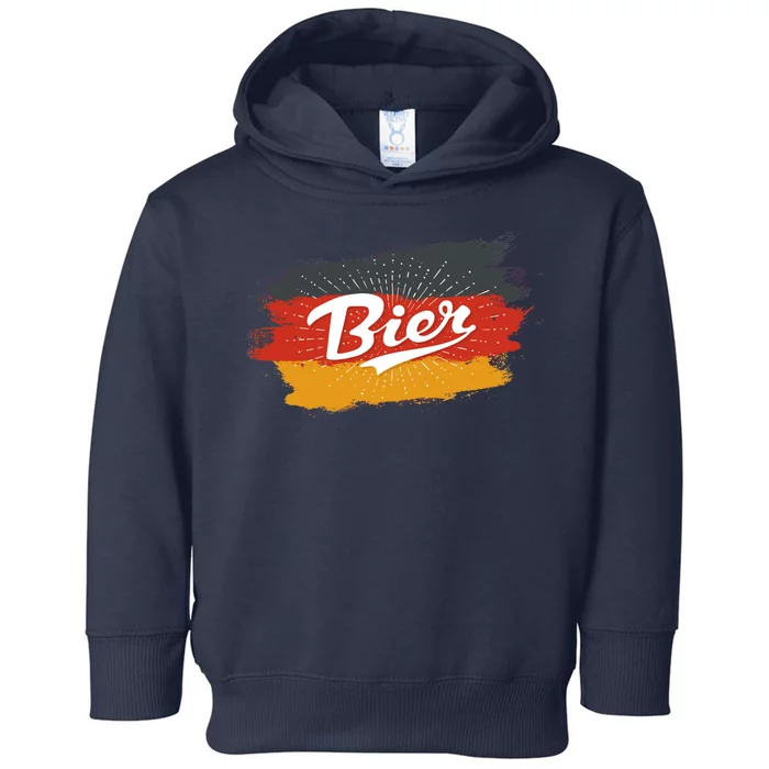 Bier German Flag Oktoberfest Toddler Hoodie