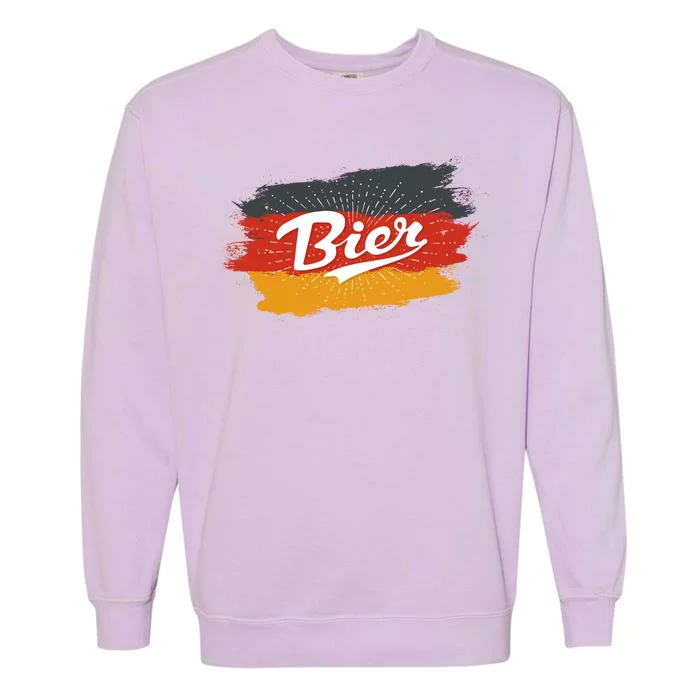 Bier German Flag Oktoberfest Garment-Dyed Sweatshirt