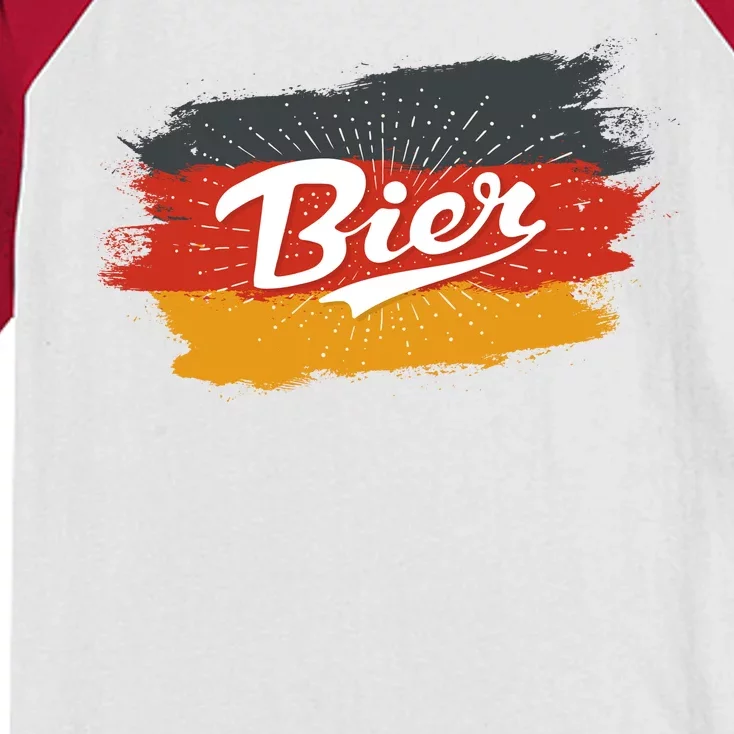 Bier German Flag Oktoberfest Kids Colorblock Raglan Jersey