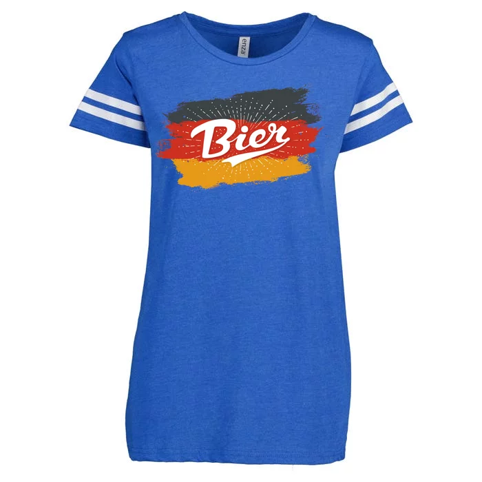 Bier German Flag Oktoberfest Enza Ladies Jersey Football T-Shirt