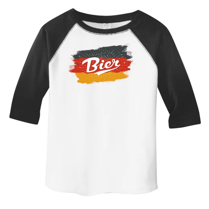 Bier German Flag Oktoberfest Toddler Fine Jersey T-Shirt