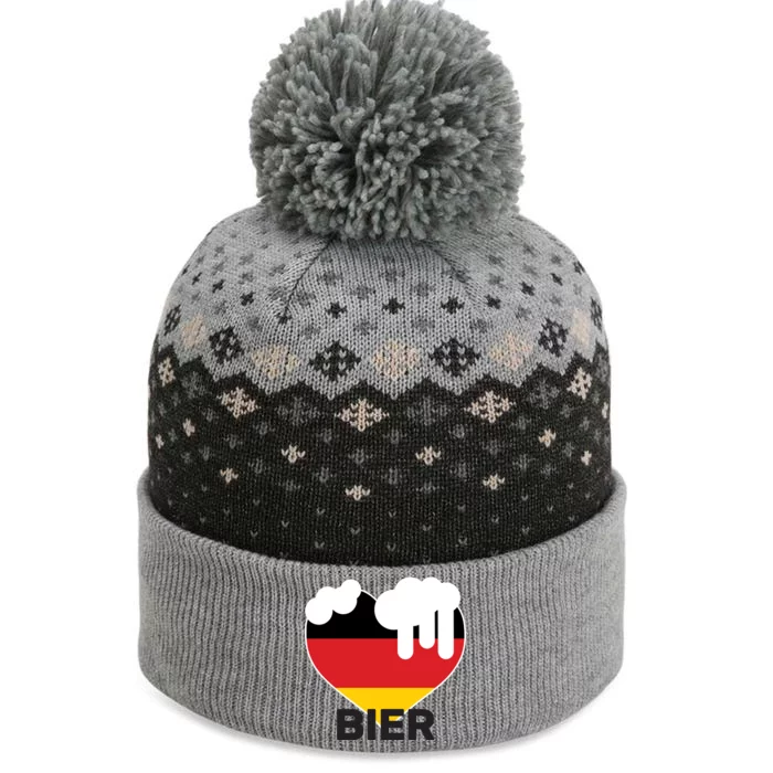 Bier Heart Full of Beer Oktoberfest The Baniff Cuffed Pom Beanie