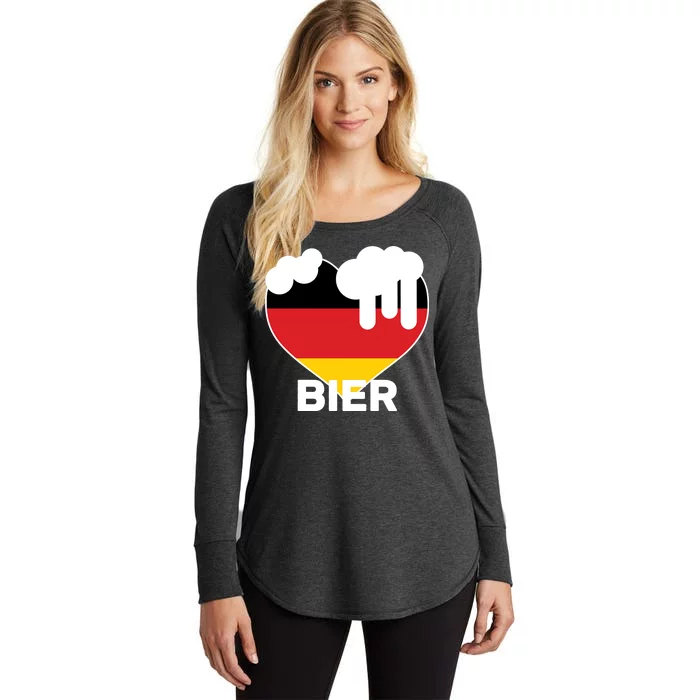 Bier Heart Full of Beer Oktoberfest Women's Perfect Tri Tunic Long Sleeve Shirt