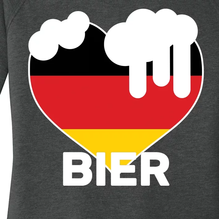 Bier Heart Full of Beer Oktoberfest Women's Perfect Tri Tunic Long Sleeve Shirt