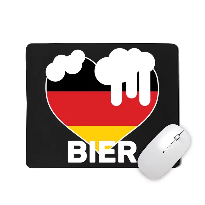 Bier Heart Full of Beer Oktoberfest Mousepad