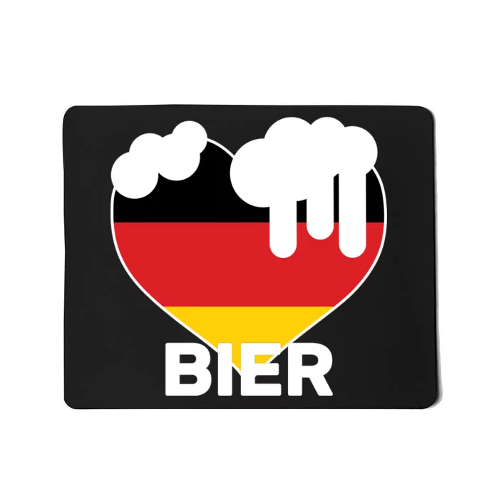 Bier Heart Full of Beer Oktoberfest Mousepad