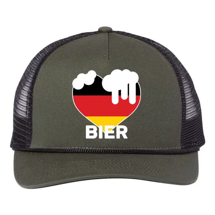 Bier Heart Full of Beer Oktoberfest Retro Rope Trucker Hat Cap