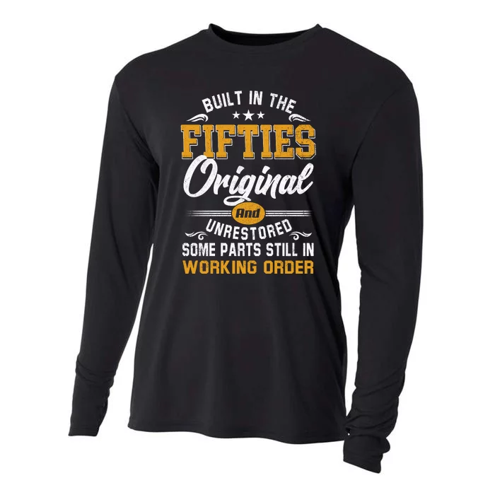 Built In Fifties 50s Original Unrestored 70th Birthday Funny Cooling Performance Long Sleeve Crew