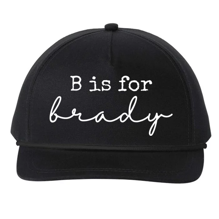 B Is For Brady Snapback Five-Panel Rope Hat