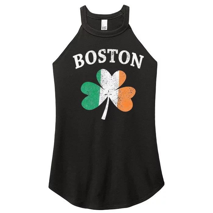 Boston Irish Flag Shamrock I St. Patrick's Day Gift Women’s Perfect Tri Rocker Tank