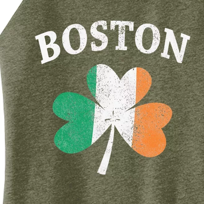 Boston Irish Flag Shamrock I St. Patrick's Day Gift Women’s Perfect Tri Rocker Tank