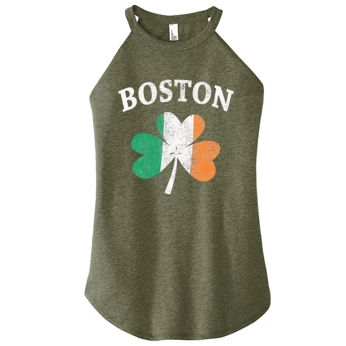 Boston Irish Flag Shamrock I St. Patrick's Day Gift Women’s Perfect Tri Rocker Tank