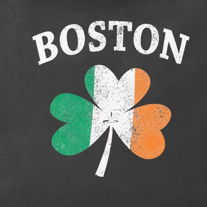 Boston Irish Flag Shamrock St. Patrick's Day Zip Tote Bag