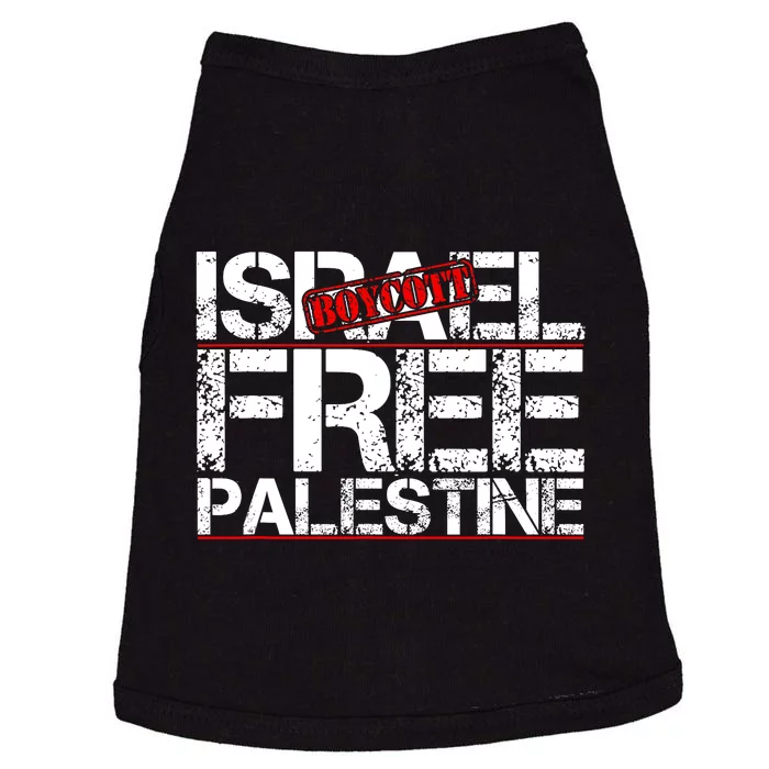 Boycott Israel Free Palestine Doggie Tank