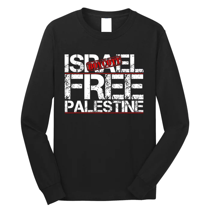 Boycott Israel Free Palestine Long Sleeve Shirt