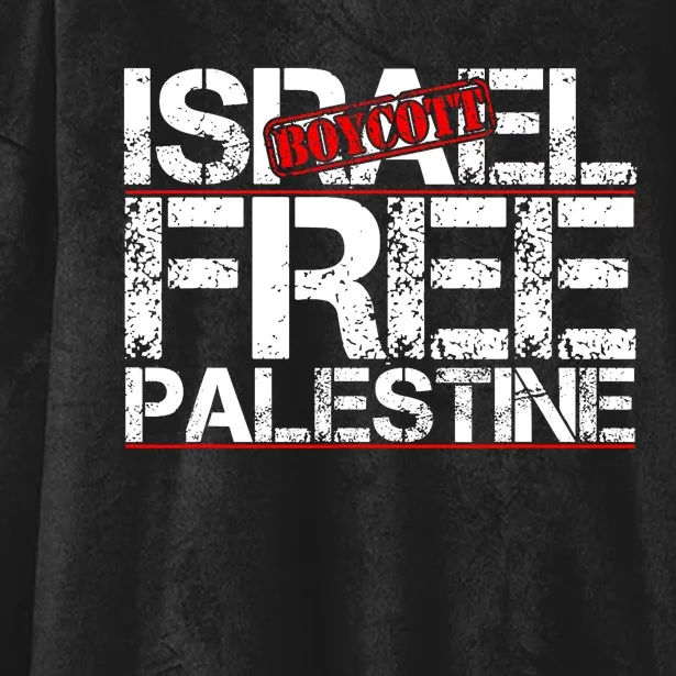 Boycott Israel Free Palestine Hooded Wearable Blanket