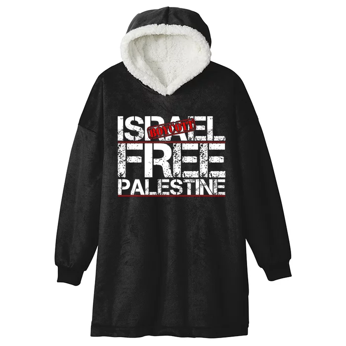 Boycott Israel Free Palestine Hooded Wearable Blanket