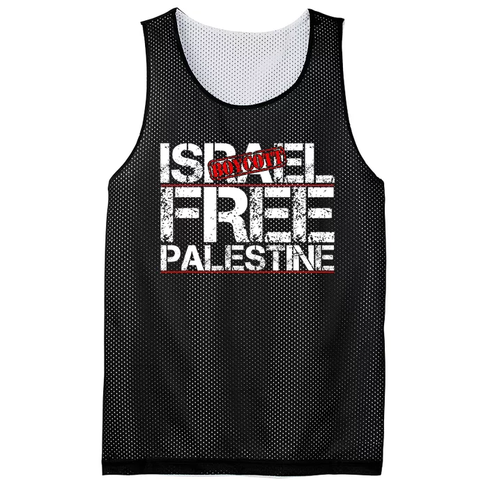 Boycott Israel Free Palestine Mesh Reversible Basketball Jersey Tank