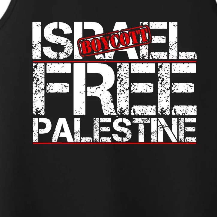 Boycott Israel Free Palestine Performance Tank