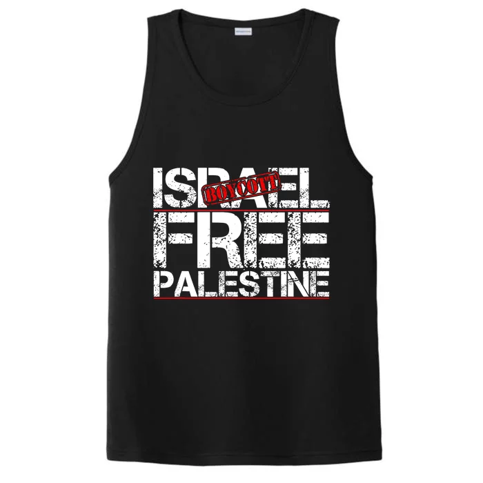 Boycott Israel Free Palestine Performance Tank