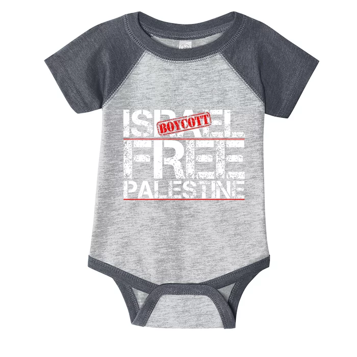 Boycott Israel Free Palestine Infant Baby Jersey Bodysuit