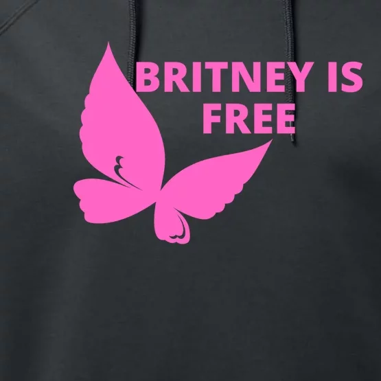 Britney Is Free Butterfly Performance Fleece Hoodie