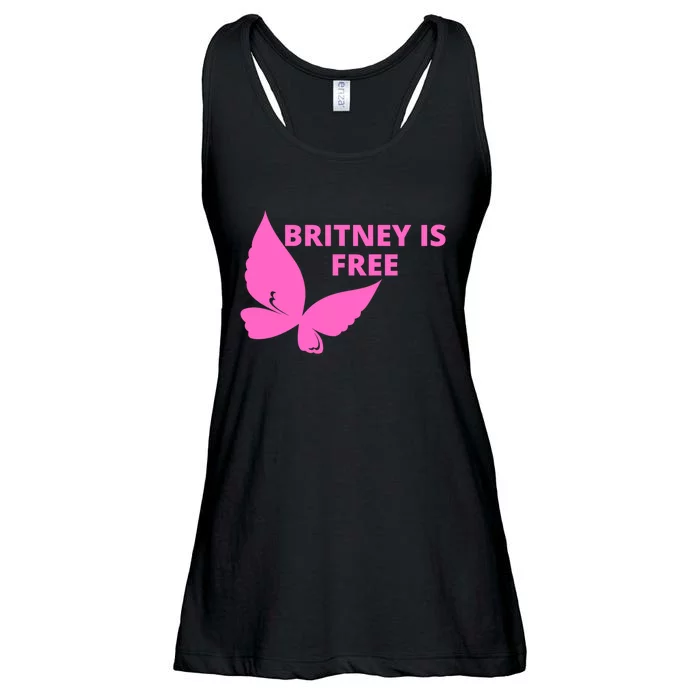 Britney Is Free Butterfly Ladies Essential Flowy Tank