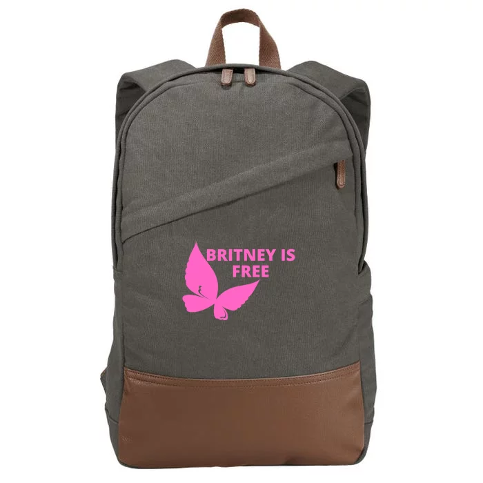 Britney Is Free Butterfly Cotton Canvas Backpack