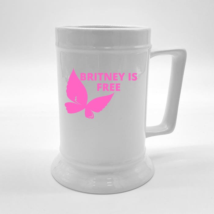 Britney Is Free Butterfly Front & Back Beer Stein