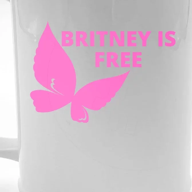 Britney Is Free Butterfly Front & Back Beer Stein