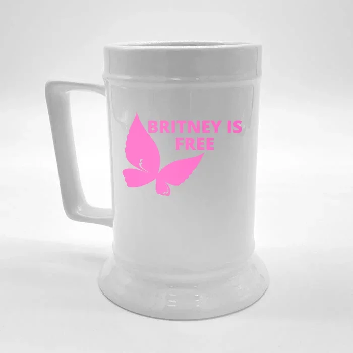 Britney Is Free Butterfly Front & Back Beer Stein