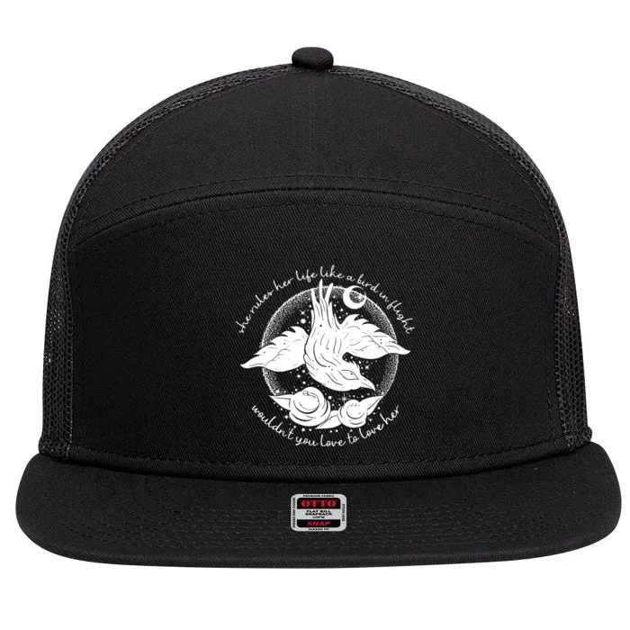 Bird In Flight Rhiannon 7 Panel Mesh Trucker Snapback Hat