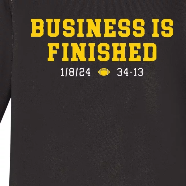 Business Is Finished Michigan Baby Long Sleeve Bodysuit