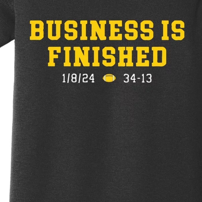 Business Is Finished Michigan Baby Bodysuit