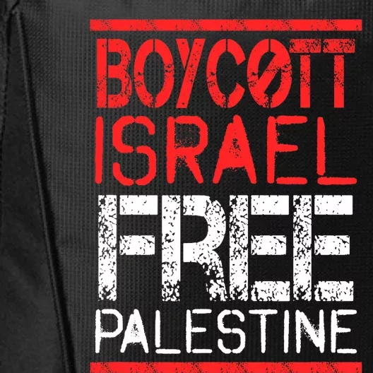 Boycott Israel Free Palestine | Gaza War Awareness Quote City Backpack