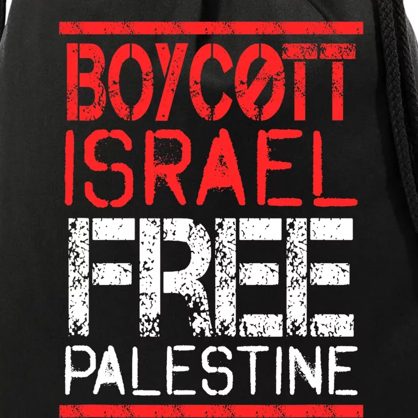 Boycott Israel Free Palestine | Gaza War Awareness Quote Drawstring Bag