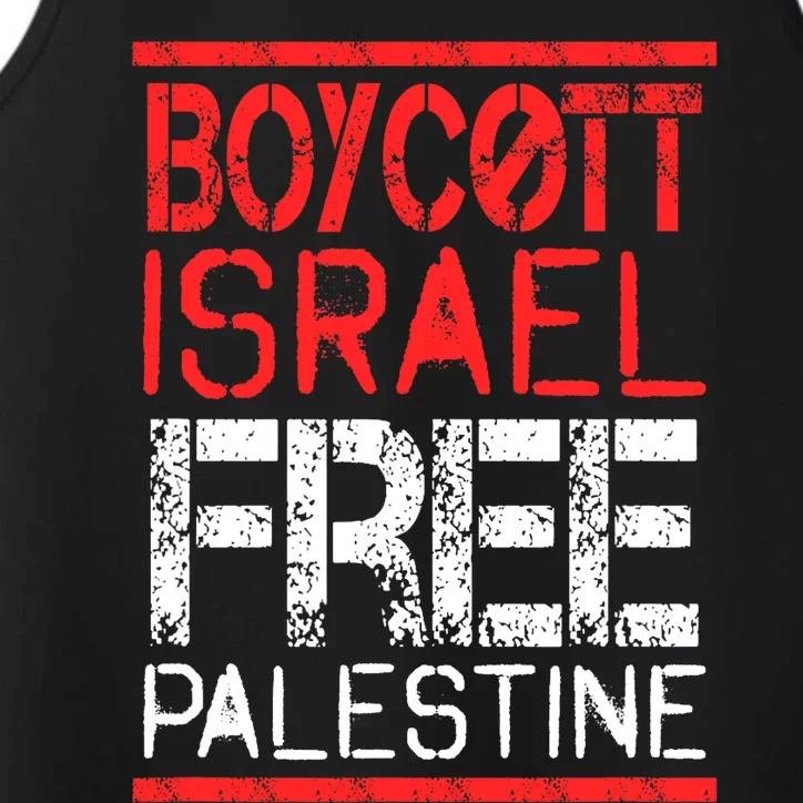 Boycott Israel Free Palestine | Gaza War Awareness Quote Performance Tank