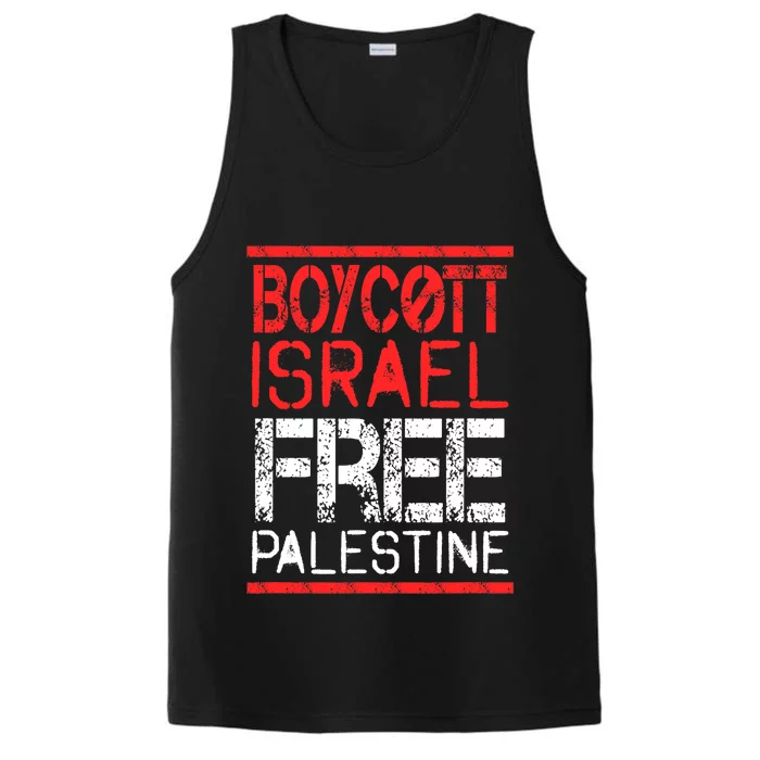 Boycott Israel Free Palestine | Gaza War Awareness Quote Performance Tank