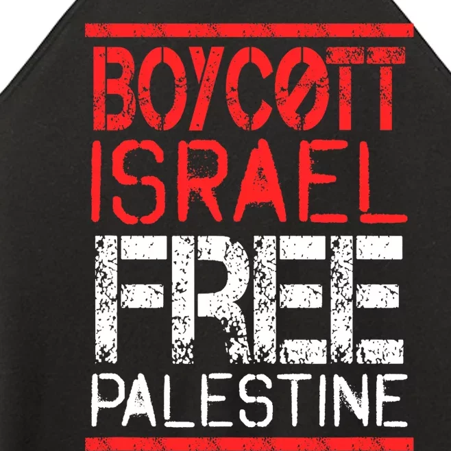 Boycott Israel Free Palestine | Gaza War Awareness Quote Women’s Perfect Tri Rocker Tank