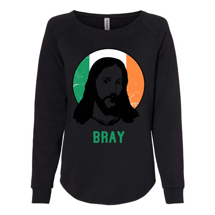 Bray Ireland Flag Jesus St Patricks Day Gift Womens California Wash Sweatshirt