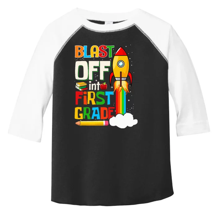 Blast Into First Grade Back To School 1st Grade Toddler Fine Jersey T-Shirt