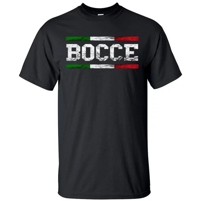 Bocce Italy Flag Pallino Petanque Italian Pride Boccia Team Tall T-Shirt