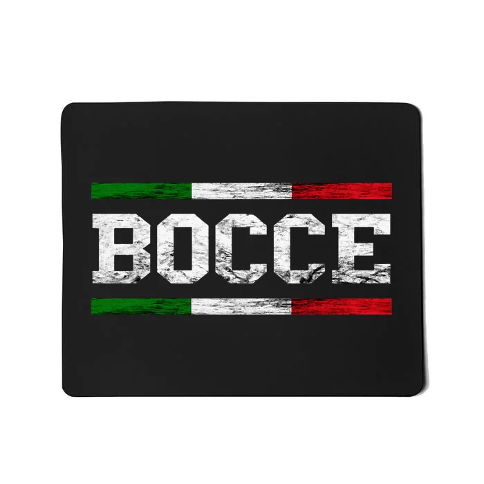 Bocce Italy Flag Pallino Petanque Italian Pride Boccia Team Mousepad