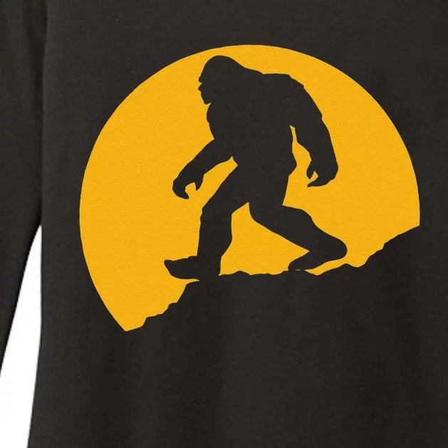 Bigfoot In Full Moon Funny Halloween Bigfoot Womens CVC Long Sleeve Shirt