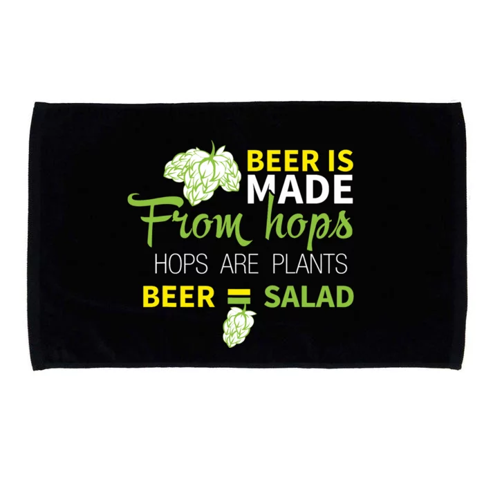 Beer Is From Hops Beer Equals Salad Alcoholic Party Microfiber Hand Towel