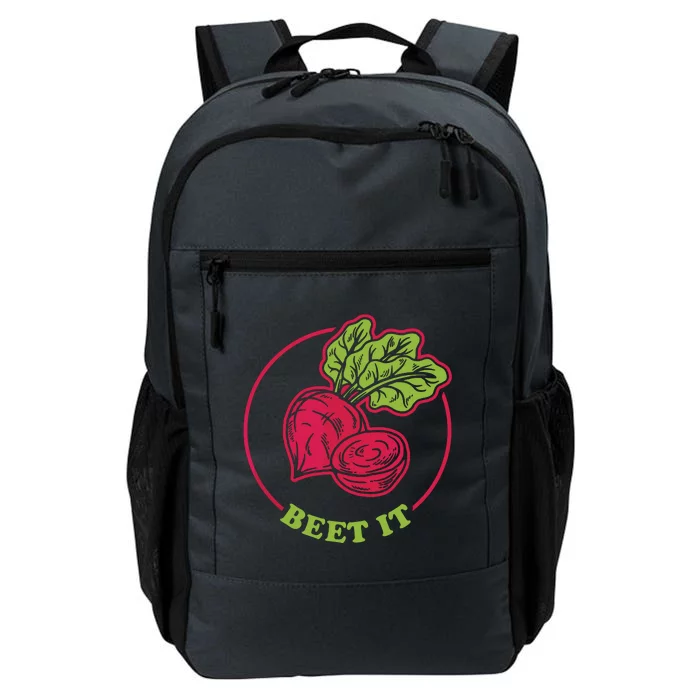 Beet It Funny Beets Pun Vegetarian Vegan Beetroot Daily Commute Backpack