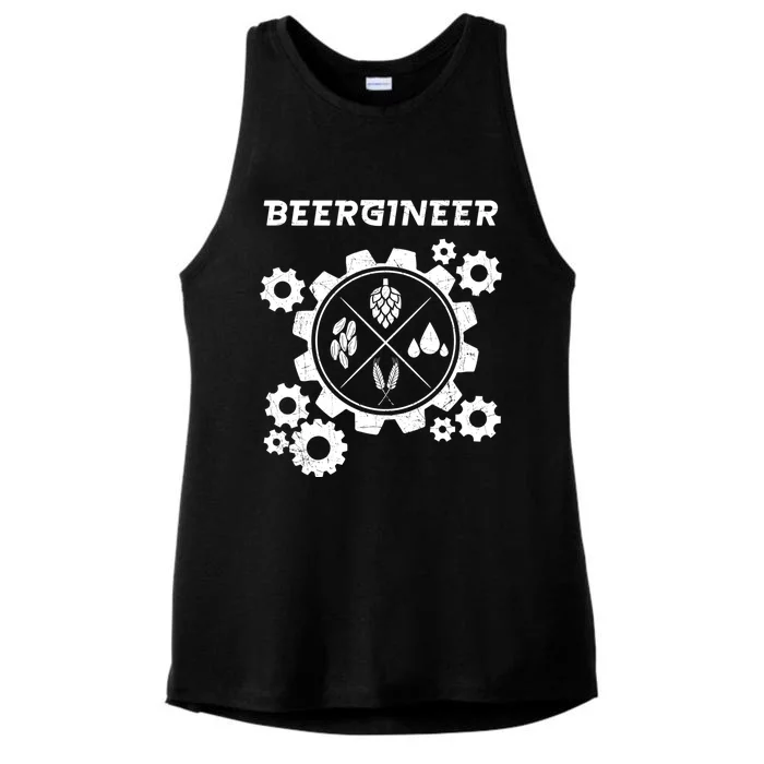 Beergineer I Funny Beer Brewer Cute Gift Ladies Tri-Blend Wicking Tank